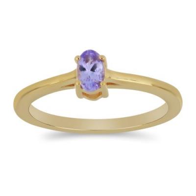 BUY 925 SILVER WITH TANZANITE GEMSTONE RING IN GOLD PLATED